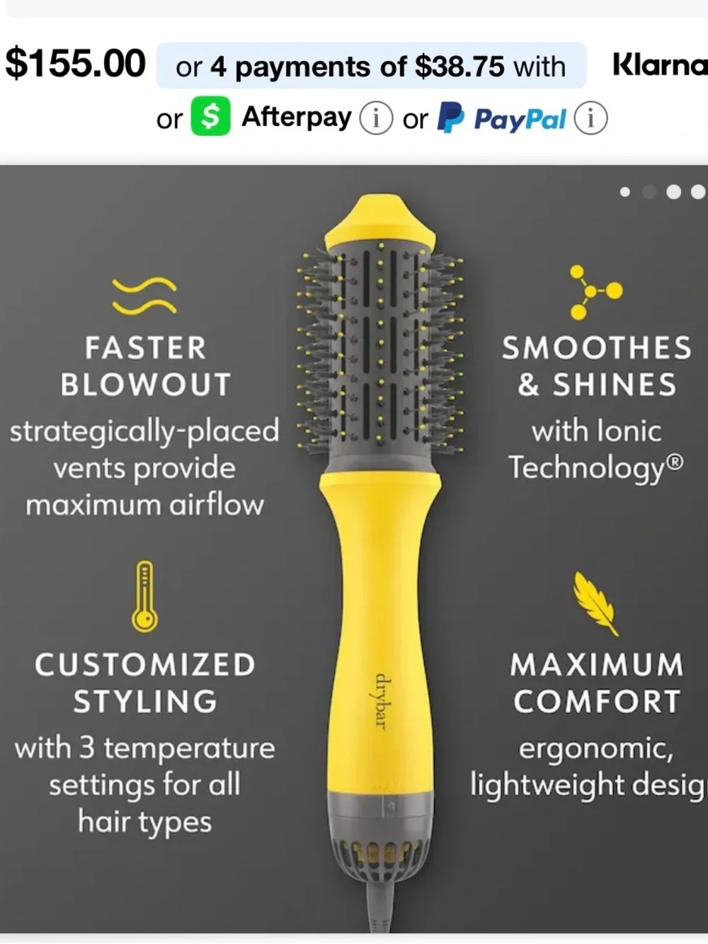 Drybar The Single Shot Round Blow-Dryer Brush. NIB